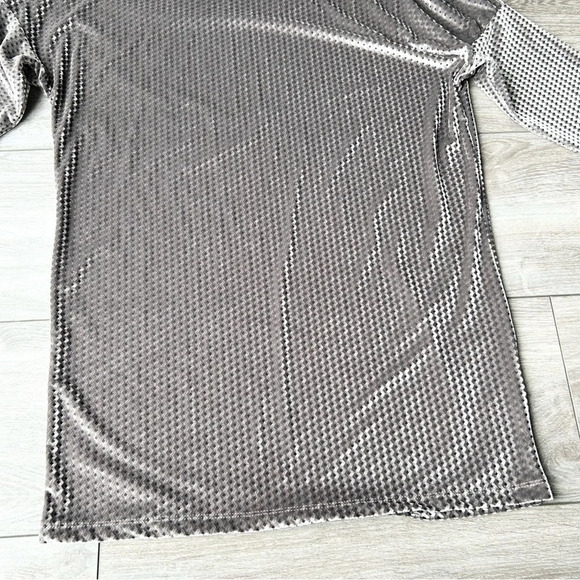 Zara Soft Smooth Velvet Zic Zac Textured Dolman Sleeve Tunics - Picture 8 of 11